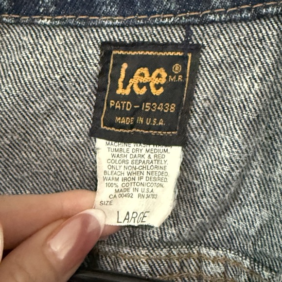 Lee‎ Riders USA Acid Wash Denim Jacket Large Vintage 80s 90s 220-8548 - Picture 5 of 8